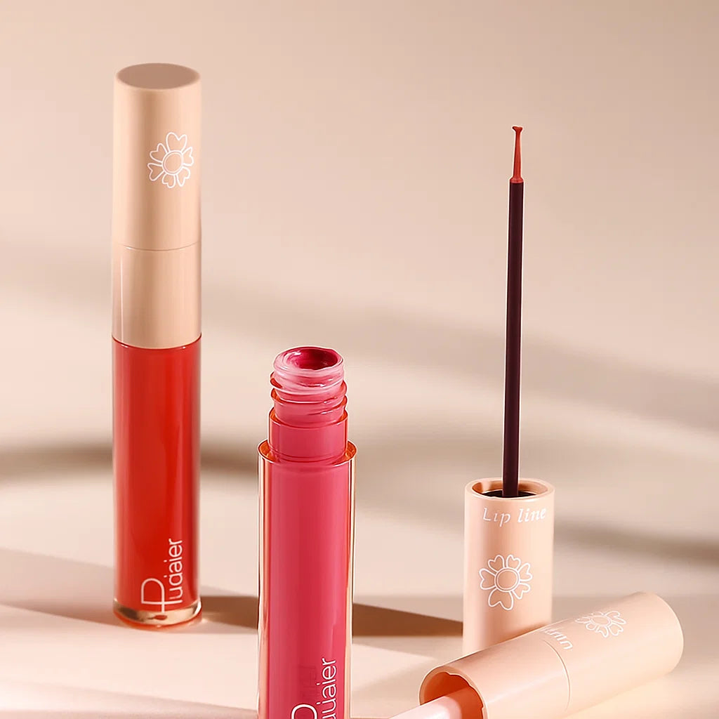 Dual-Action Liquid Lip Duo – Precision Lip Liner & High-Pigment Lip Color